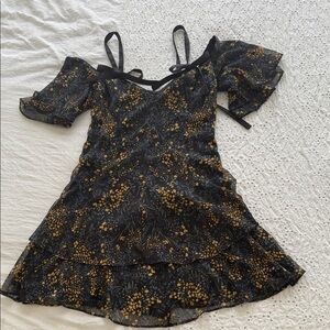 Line and Dot Women’s Black Floral Dress